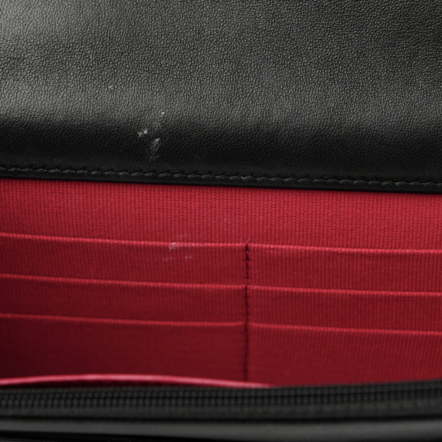Lambskin Quilted CHNL 19 Wallet On Chain WOC Black