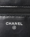Lambskin Quilted Wallet On Chain WOC Black