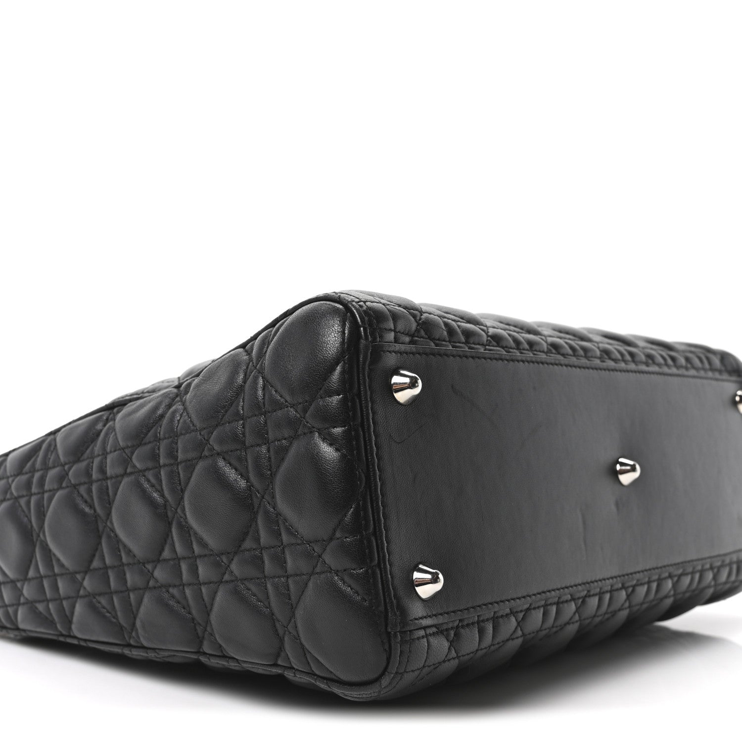 Lambskin Cannage Large Lady D1OR Black