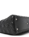 Lambskin Cannage Large Lady D1OR Black