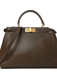 Vitello Morgan Snakeskin Medium Peekaboo Iconic Satchel Foresta
