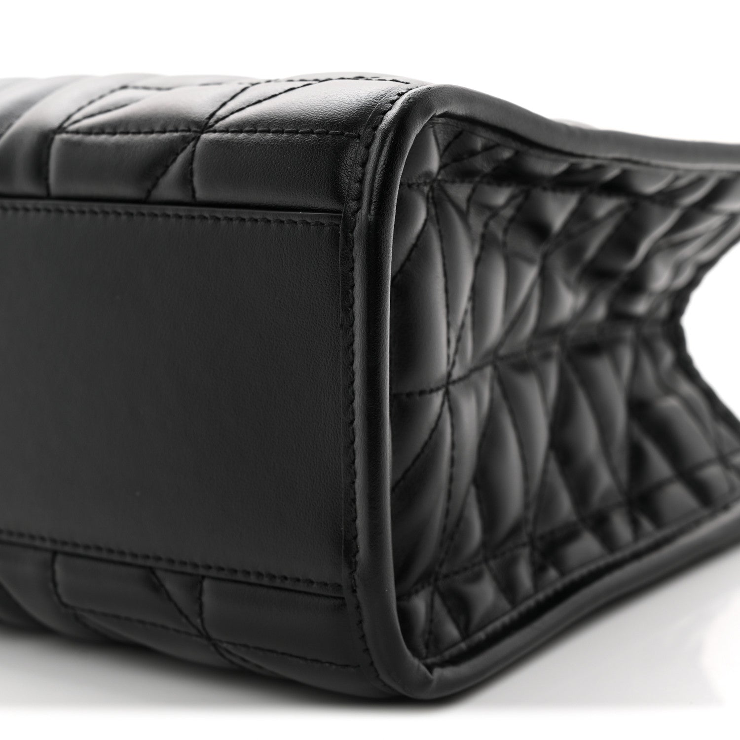 Calfskin Matelasse Aria Small GG Marmont Shoulder Tote Black
