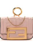 Nappa Matisse FF Embossed Nano Maxi Buckle Baguette Charm Rosa Quarzo