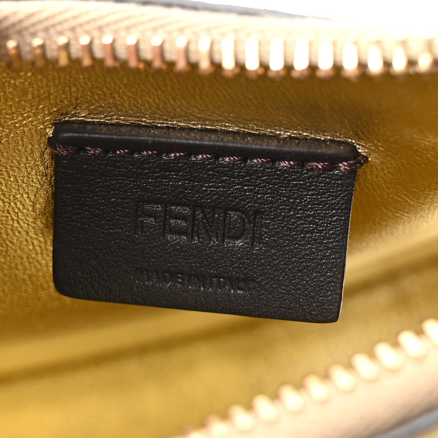 Crystal Vitello Laminato Suede FF Nano FNDIgraphy Hobo Bag Platino