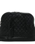 Coated Canvas Quilted Large Garment Travel Bag Black