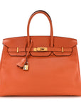 Togo Birkin 35 Orange