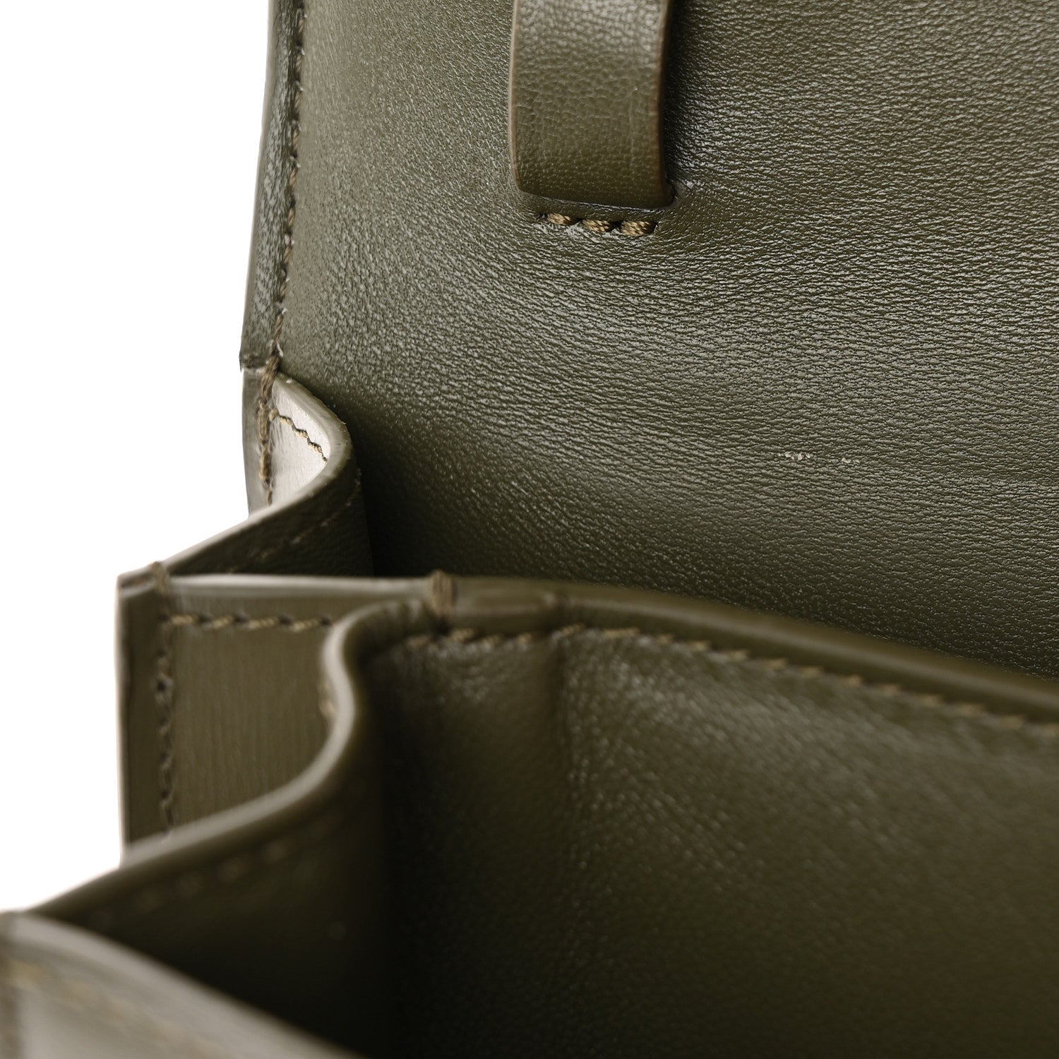 Box Calfskin Teen Classic Box Flap Bag Dark Olive