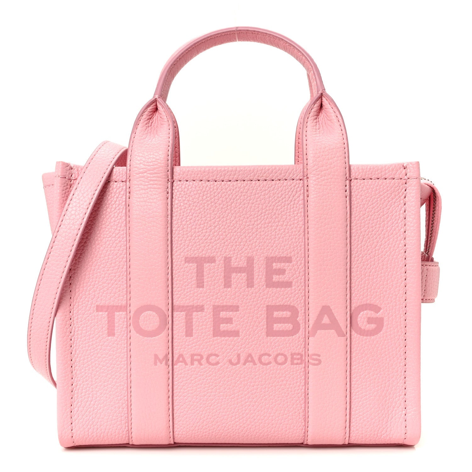 Grained Calfskin Small The Tote Bag Ribbon Pink