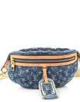 Monogram Denim High Rise Bumbag Blue