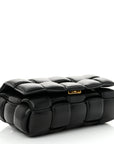 Nappa Maxi Intreccio Padded Cassette Crossbody Bag Black