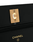 Pearly Caviar Quilted Fit For You Wallet On Chain WOC Black