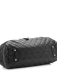 Calfskin Quilted Stam Black