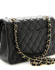 Caviar Quilted Small Double Flap Black