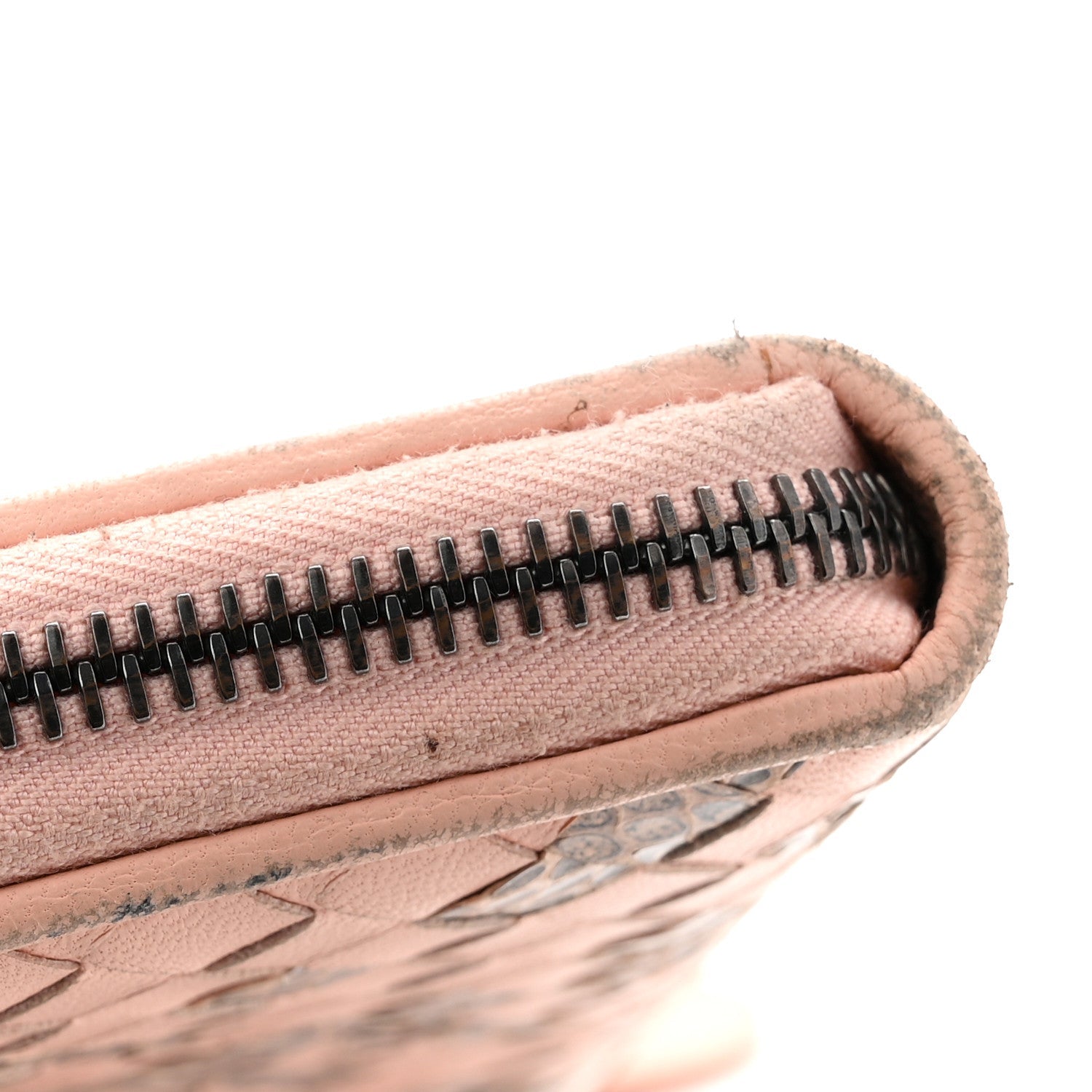 Nappa Intrecciato Ayers Zip Around Wallet Flamingo