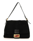 Suede Mama Baguette Black