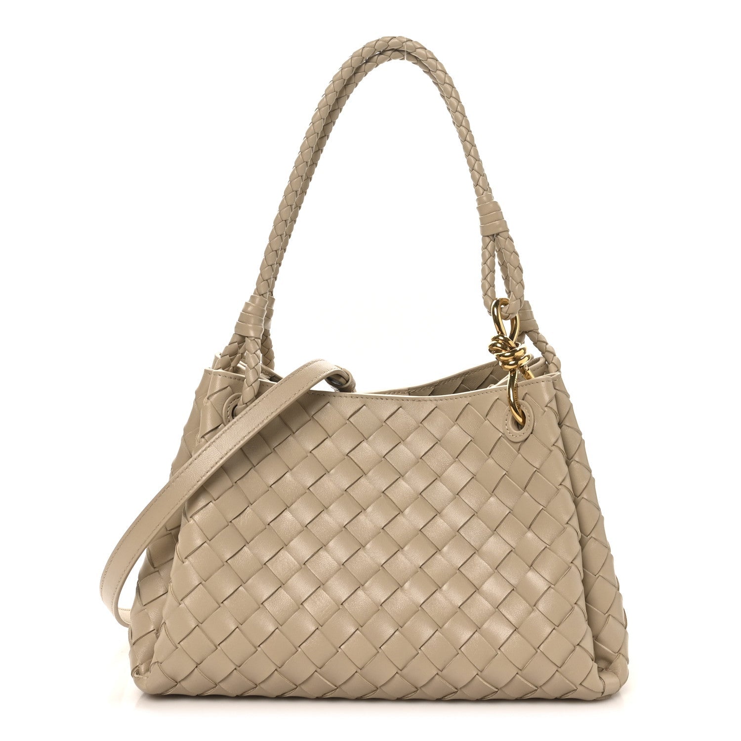 Nappa Intrecciato Medium Parachute Shoulder Bag Tufo
