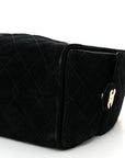 Suede Quilted Small CHNL 25 Handbag Black