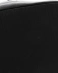 Nylon Grained Calfskin Watson Diaper Bag Black