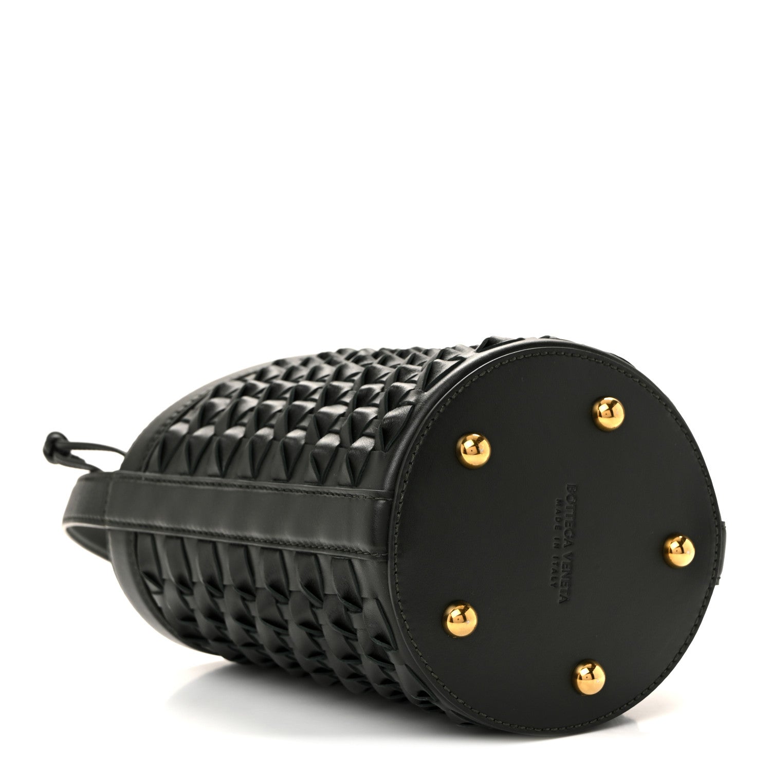 Nappa Intrecciato Small JJ Bucket Bag Black