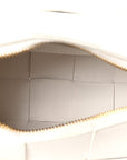 Lambskin Maxi Intrecciato Small Brick Cassette Bag White