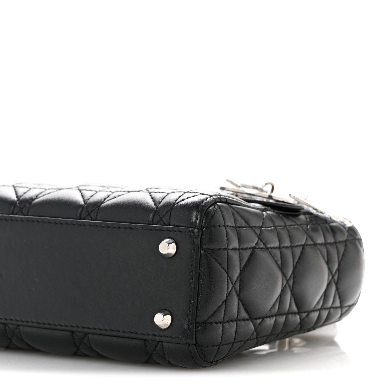 Lambskin Cannage Mini Lady D1OR Black