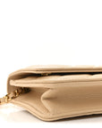 Caviar Quilted Wallet on Chain WOC Beige