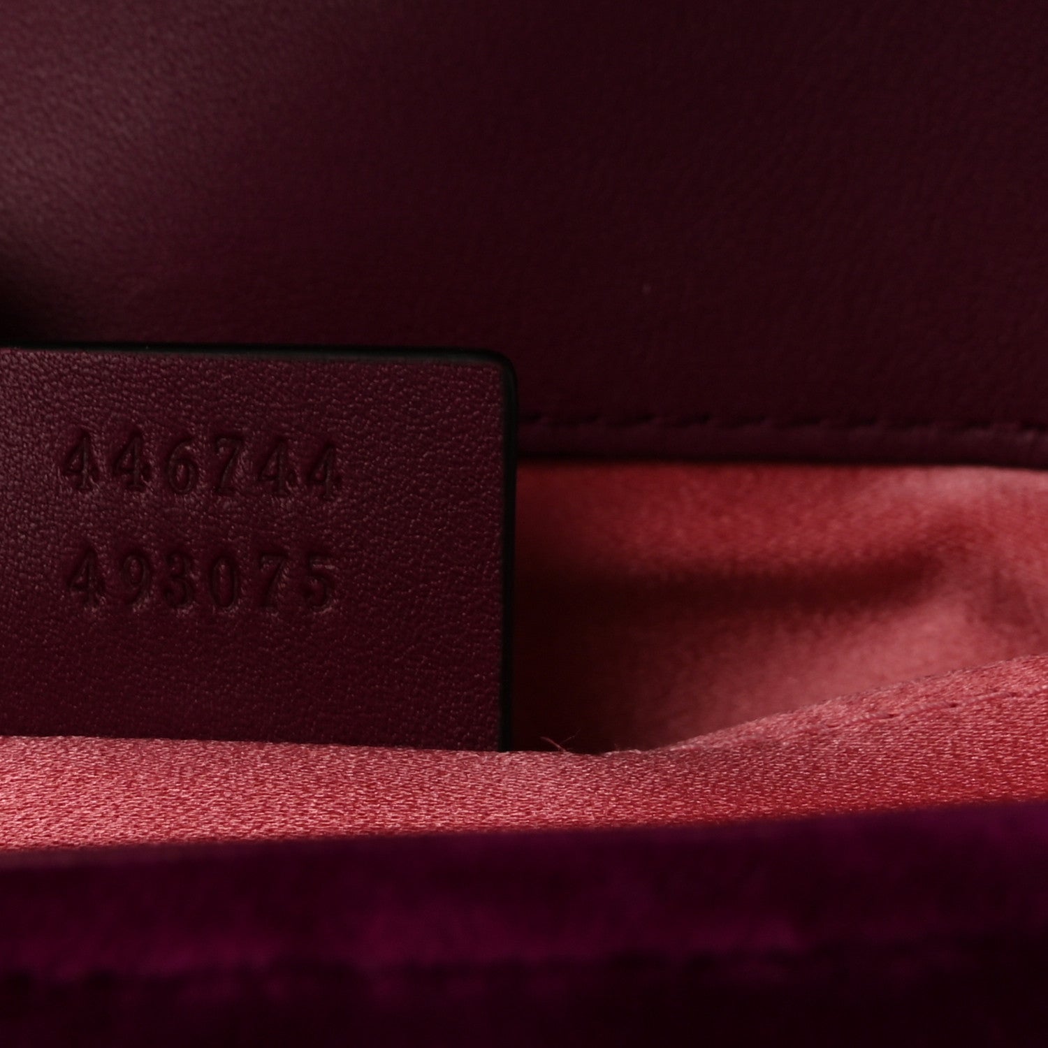 Velvet Matelasse Mini GG Marmont Shoulder Bag Fuchsia Violet Cyclamen