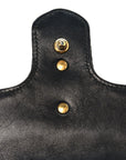 Velvet Matelasse Mini GG Marmont Shoulder Bag Black