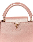 Metallic Taurillon Capucines BB Pearly Pink