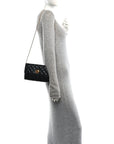 Lambskin Quilted Medusa Wallet On Chain Crossbody Black