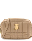Lambskin Quilted Small Lola Camera Bag Oat Beige