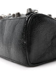 Agneau Arena Crystal Neo Nano Cagole Handbag Black
