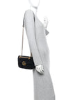 Velvet Matelasse Mini GG Marmont Shoulder Bag Black