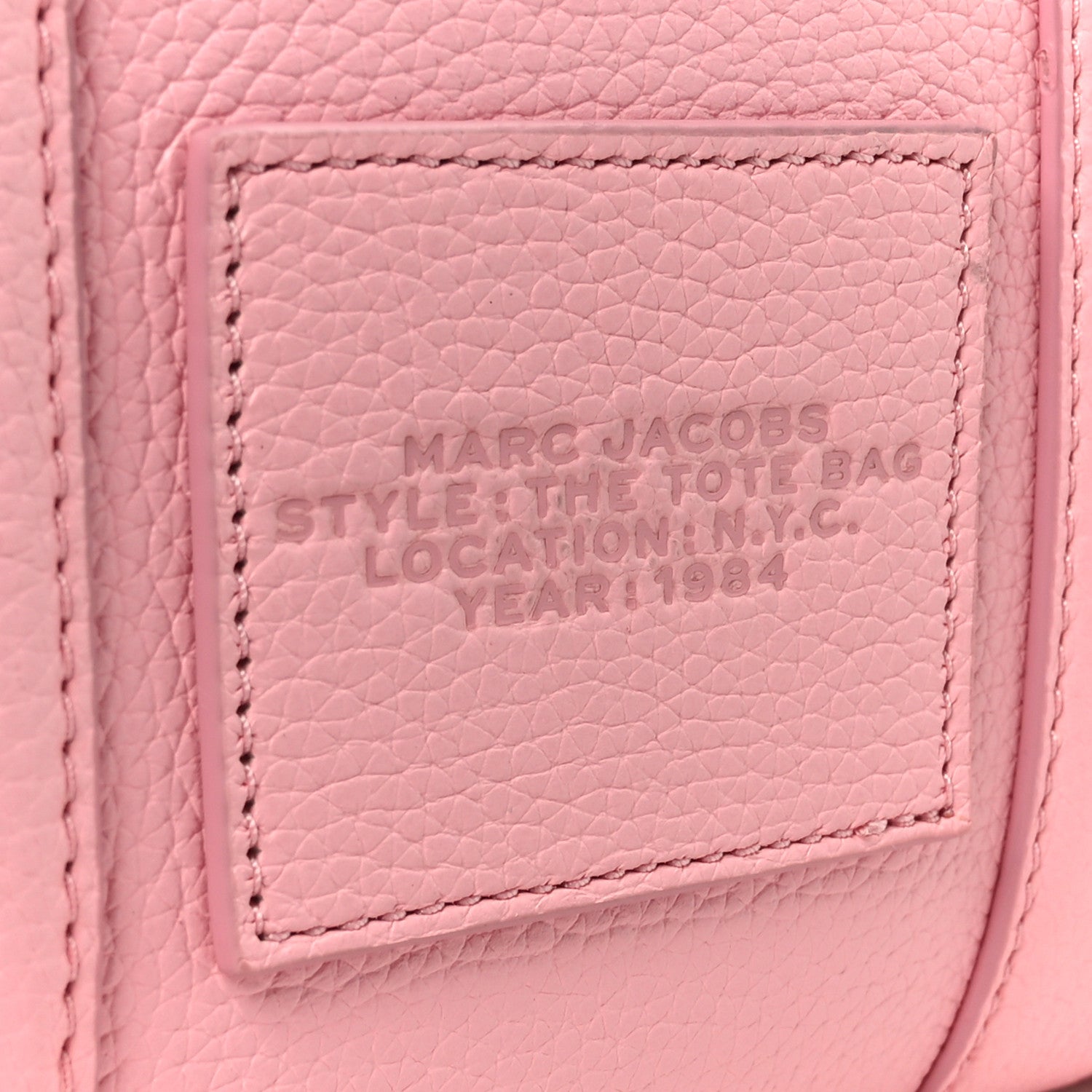 Grained Calfskin Small The Tote Bag Ribbon Pink