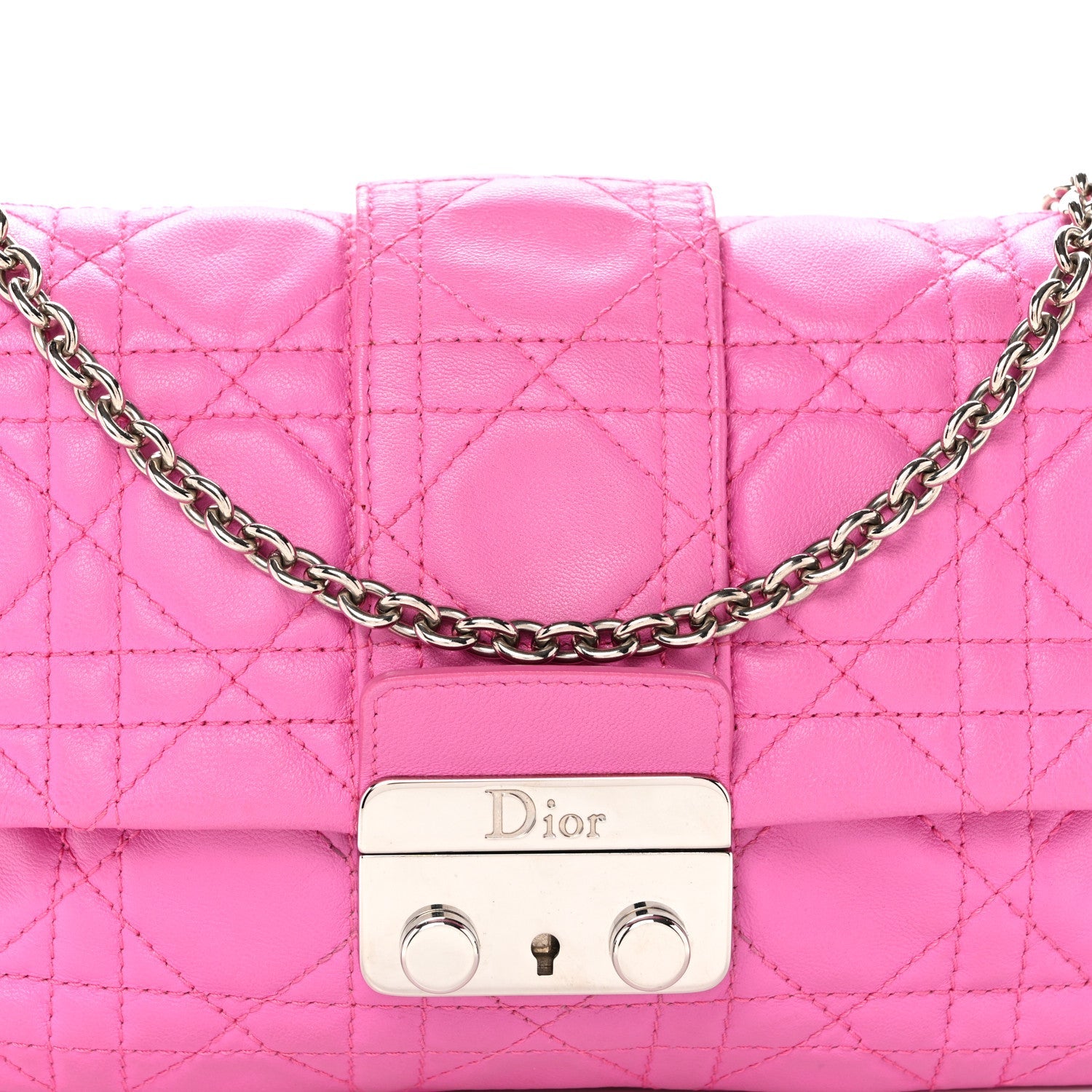 Lambskin Cannage Miss D1OR Promenade Pouch Fuchsia