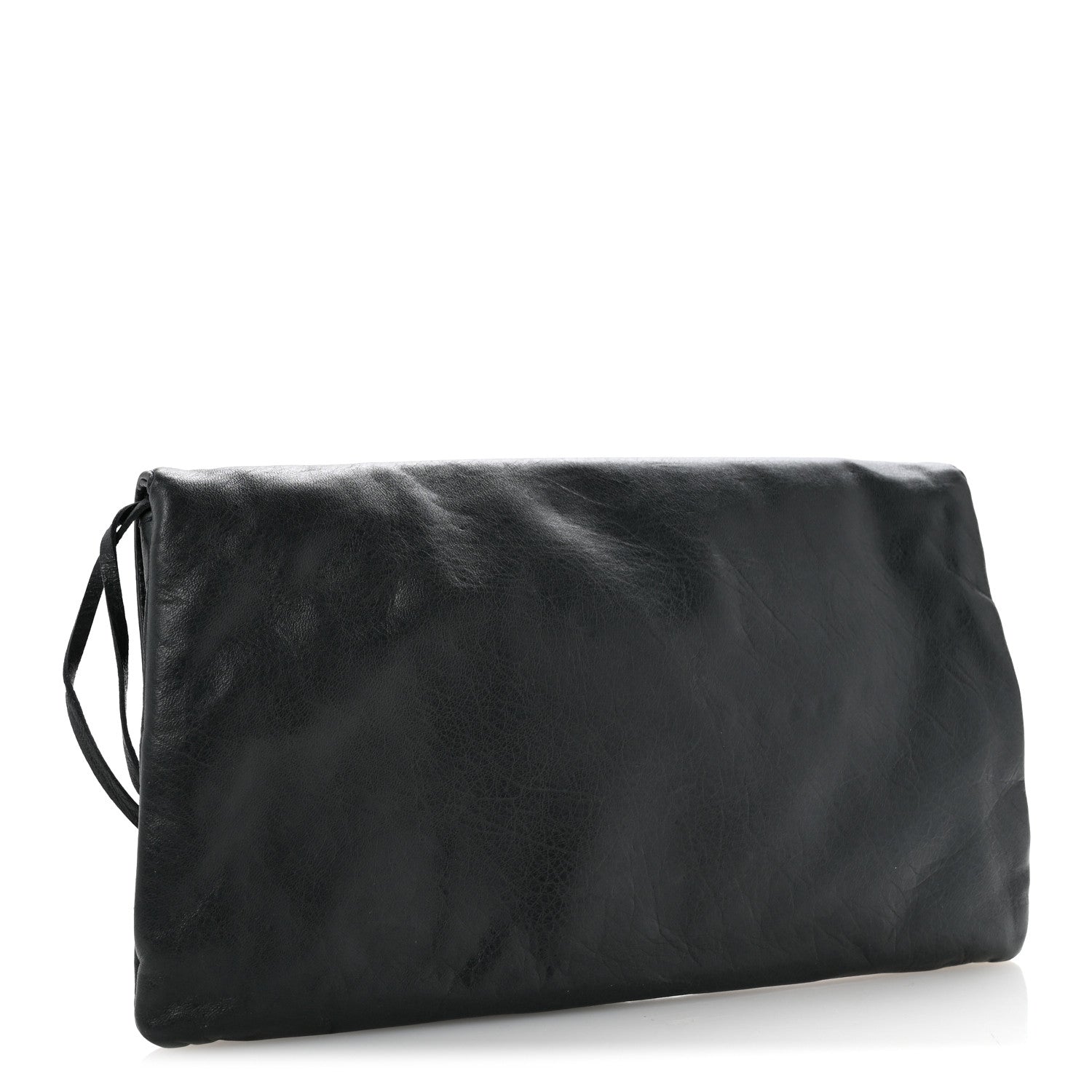 Agneau Giant 12 Rose Gold Hardware Envelope Clutch Anthracite