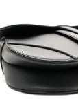 Grained Calfskin Mini Saddle Bag Black