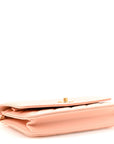 Lambskin Quilted CC Pearl Crush Wallet on Chain WOC Light Orange