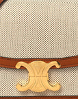 Textile Natural Calfskin Teen Triomphe White Tan