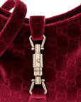 New Velvet Ashmir GG Monogram Small Jackie 1961 Hobo Red