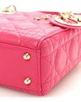 Lambskin Cannage Mini Lady D1OR Pink