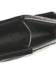 Grain De Poudre Matelasse Chevron Monogram Envelope Chain Wallet Black
