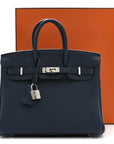 Togo Birkin 25 Bleu de Prusse