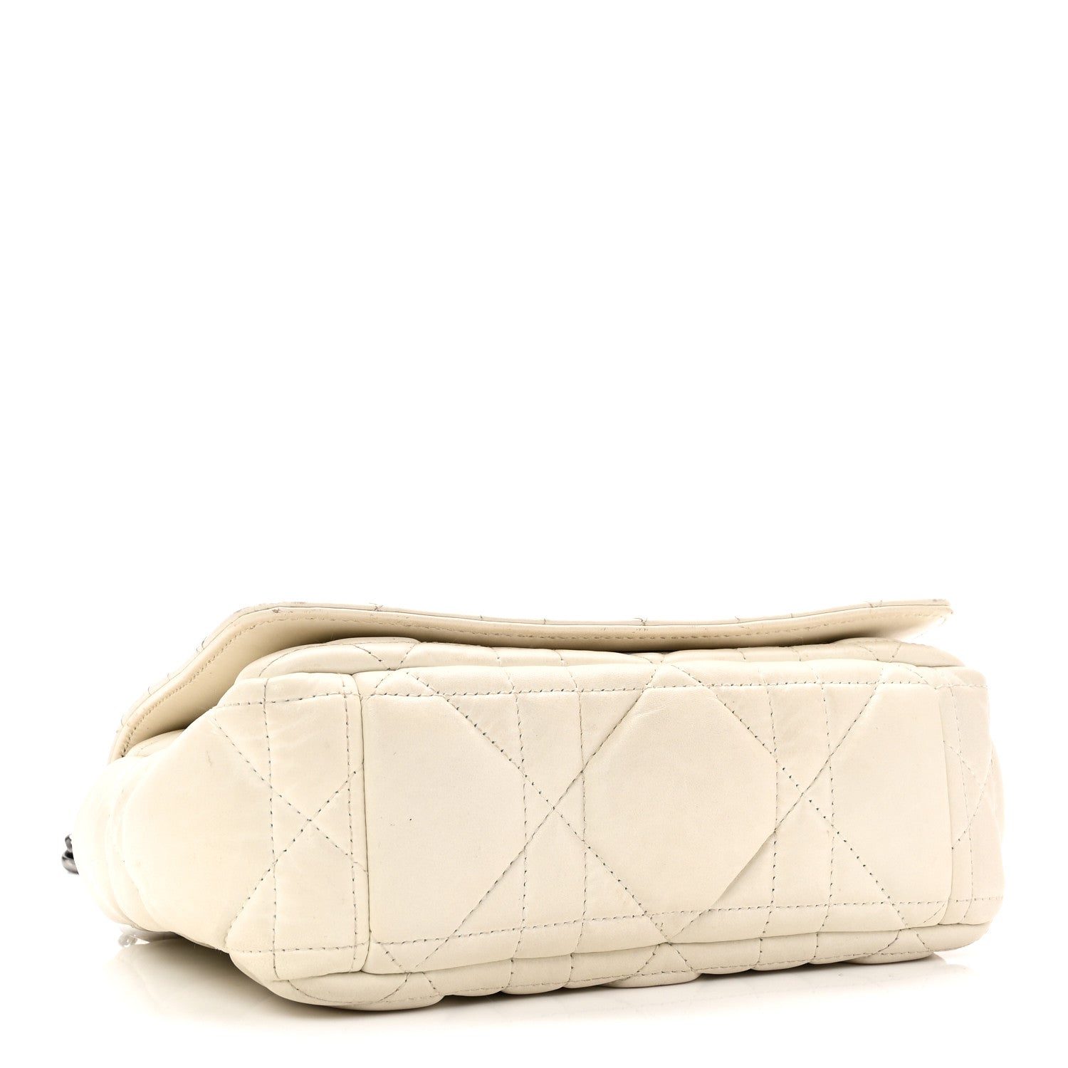 Lambskin Macrocannage Small D1OR Caro Bag Ivory