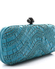 Ayers Intrecciato Karung Knot Clutch Blue