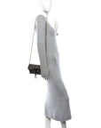 Oblique Saddle Chain Long Wallet  Blue
