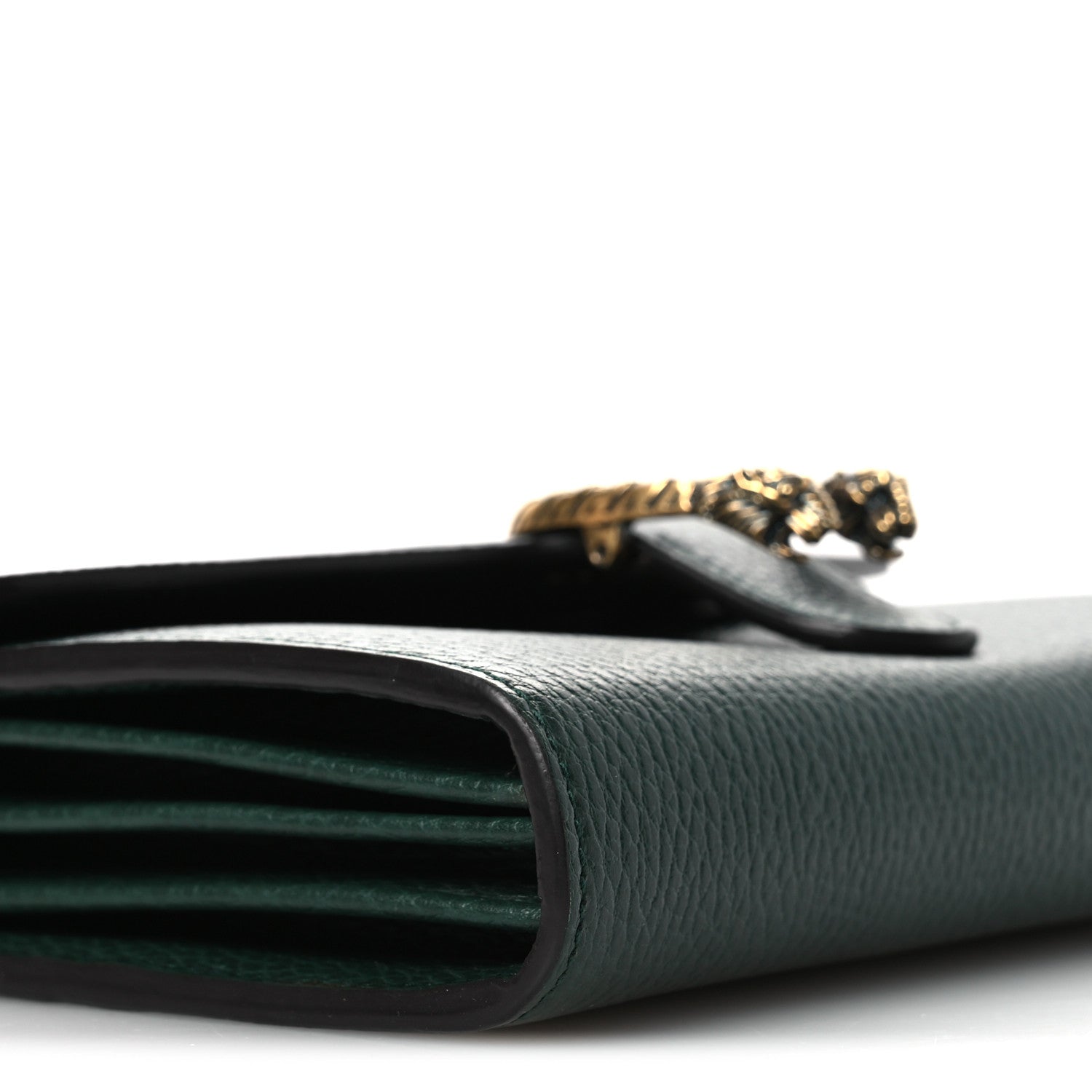 Calfskin Garden Dionysus Chain Wallet Emerald