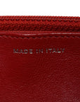 Lambskin Quilted Wallet On Chain WOC Red