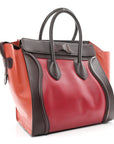 Satin Calfskin Mini Tri-Color Luggage Blood