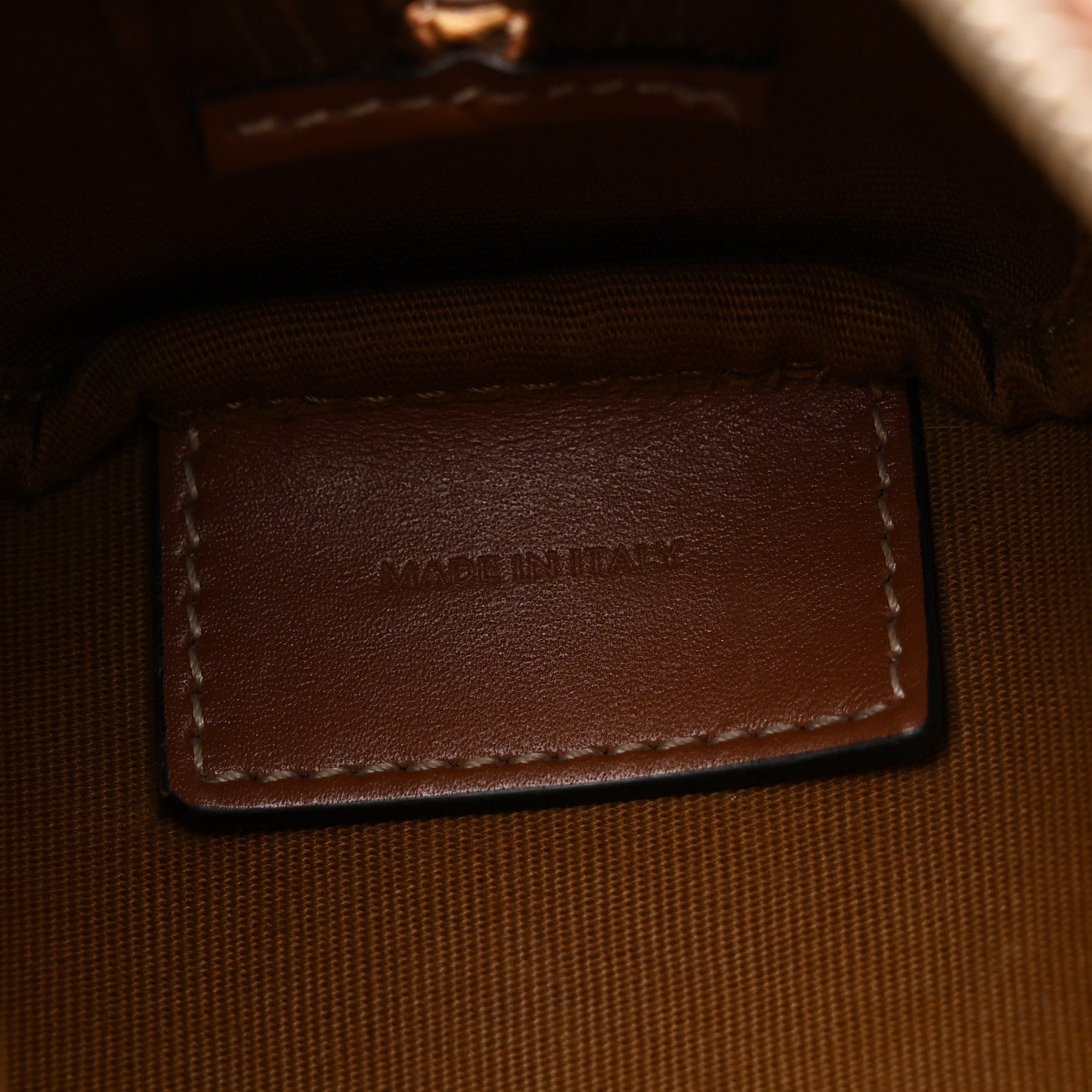 Triomphe Canvas Calfskin Mini Boston Bag Tan